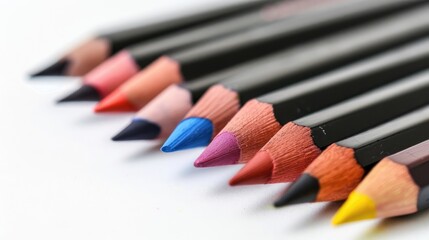 Naklejka premium Vibrant drawing tool on white background