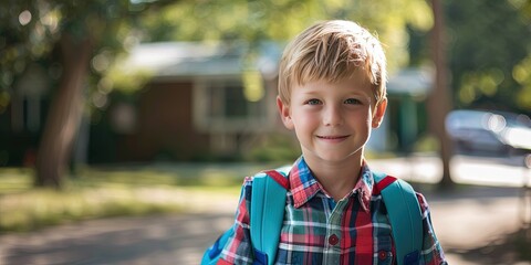First day of primary school for young student