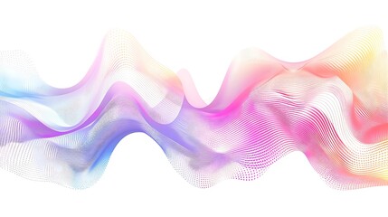 Pastel gradient spectrum line waves in a sleek and modern minimalist style on white