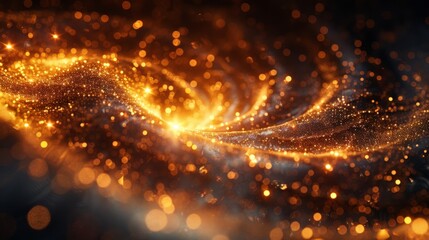 Fototapeta premium gold and black circle geometric luxury with particles glowing background