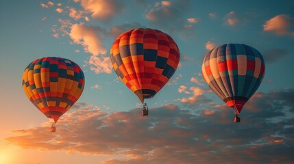 Fototapeta premium Colorful hot air balloons in the sky