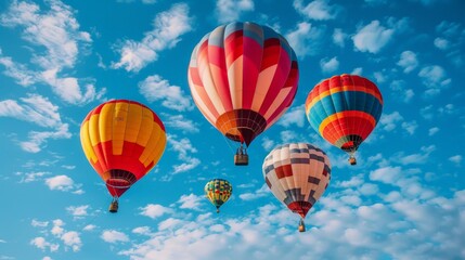 Fototapeta premium Colorful hot air balloons in the sky