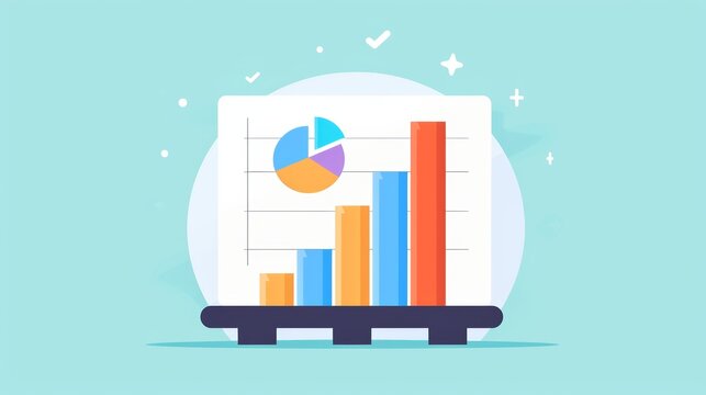 Scatter plot, analyzing economic data, flat design illustration, high-resolution photo, realistic photo, cinematography