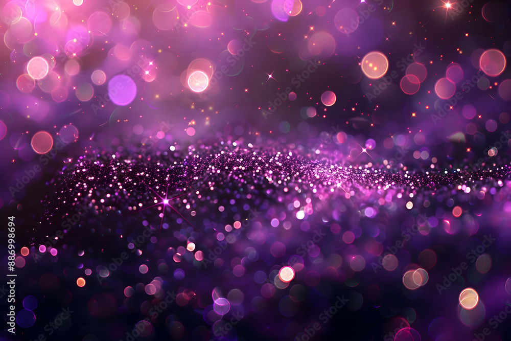 Poster light abstract glowing bokeh light. shining star, sun particles and sparks with lens flare effect on
