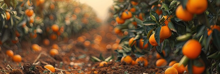 orange crop, orange orchard