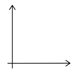 Obraz premium Blank Coordinate System with Horizontal and Vertical Axes for Graphing and Data Analysis, Ideal for Mathematical and Scientific Applications, Isolated on White Background illustration