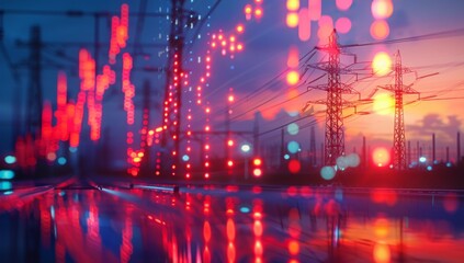 Conceptual image depicting the rise in energy prices, highlighting the increasing costs of energy and the shift towards sustainable alternatives and renewable resources to combat these challenges.
