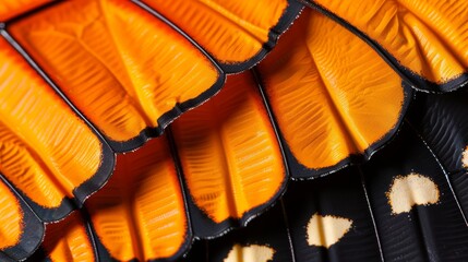 Ultra-detailed photograph of a monarch butterfly wing scale