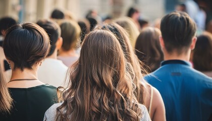 Obraz premium crowd of people, AI generated