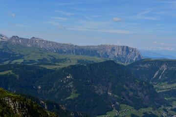 Obraz premium Schöne Landschaft auf Seceda in Südtirol 