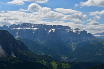 Schöne Landschaft auf Seceda in Südtirol 
