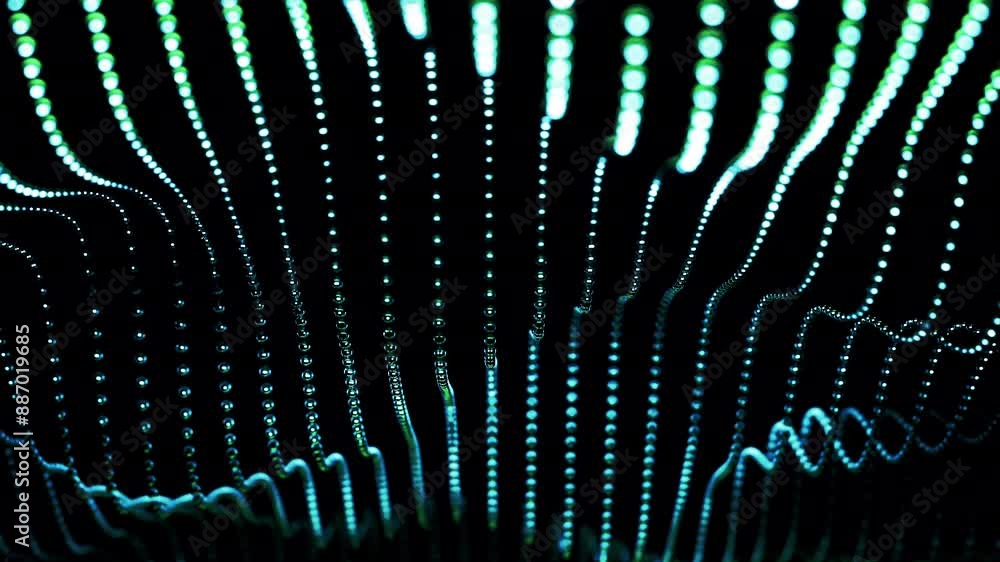 Poster design futuristic led light patterns on a dark background for an engaging project. design