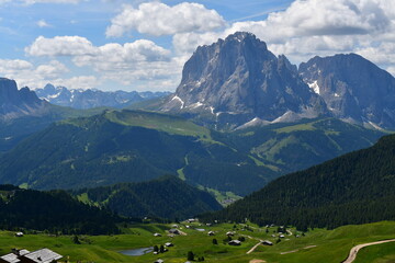 Schöne Landschaft auf Seceda in Südtirol 