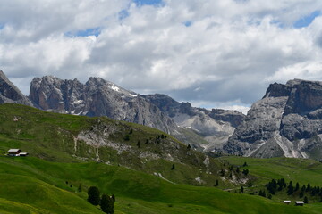 Schöne Landschaft auf Seceda in Südtirol 