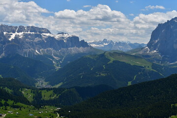 Schöne Landschaft auf Seceda in Südtirol 
