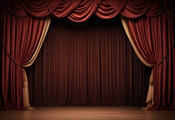 Dark velvet curtains theater background screen, wallpapre, texture, set, sample