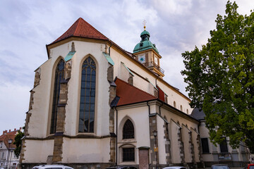 Fototapeta premium Maribor, Slovenia. Beauty of the historic center, typical streets, squares, underground cellar and the beauty of a city with Austrian architecture. Famous for wine. Second largest city in Slovenia.