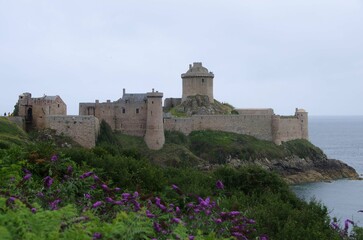 Fototapeta premium Fortification at Cap Frehel in Brittany in France, Europe