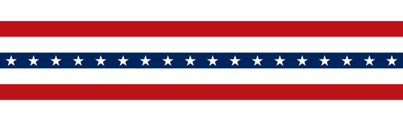 United States flag. Stars and stripes ribbon