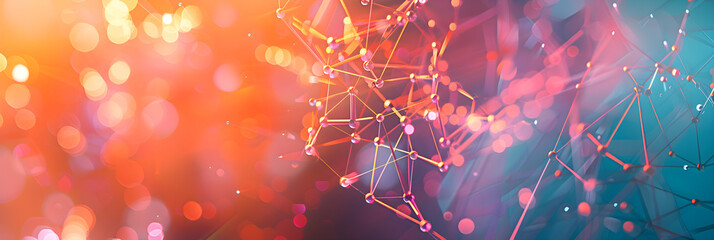 Abstract Representation of Connectivity and Communication Through Interconnected Nodes and Lines