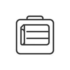 Fototapeta premium folder minimalist line art icon logo symbol