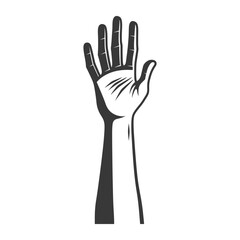 Obraz premium hand minimalist line art icon logo symbol