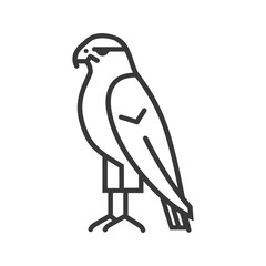 hawk minimalist line art icon logo symbol