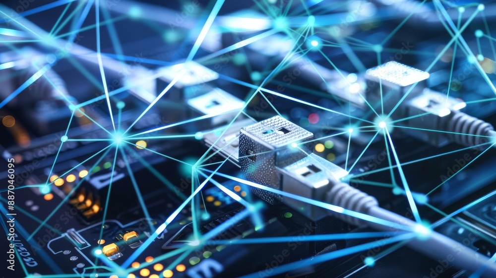 Poster networks connect devices through wireless or wired means. these connections use data to facilitate c
