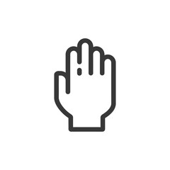Obraz premium Simple Line Art Illustration of a Human Hand Palm Up