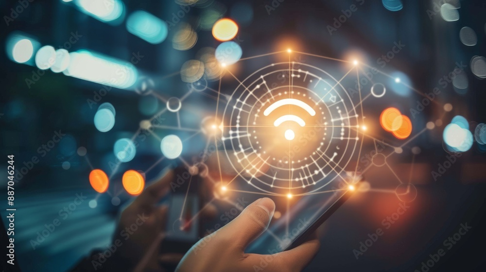 Poster networks connect devices through wireless or wired means. these connections use data to facilitate c