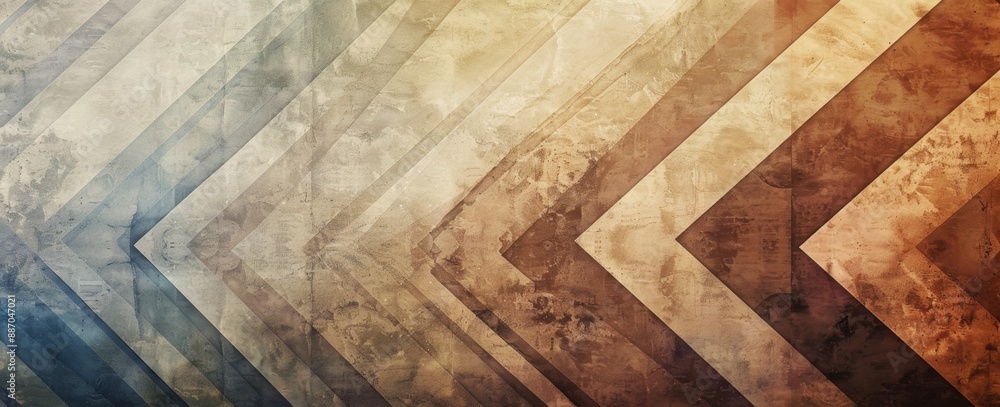 Poster arrows in motion, background for business presentation, simple design with muted colors generative a