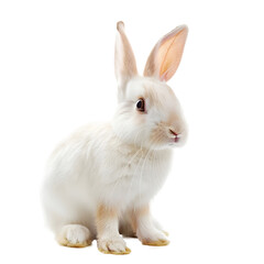 Fototapeta premium white rabbit isolated png transparent background