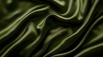 Obraz premium Gradient greenbrown silk satin background Olivecolored luxury abstract backdrop suitable for design and text placement Varied light and dark shades