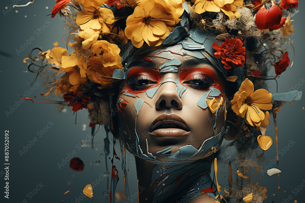 Poster an eclectic mix of photographs, drawings, and textures layered together to create a dynamic composit