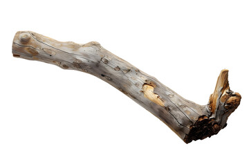 Fototapeta premium rough wooden branch isolated on transparent background