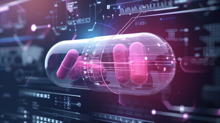 Obraz premium Innovative Technologies for the Future of Healthcare - Patient-centered healthcare services are accelerating.医療の未来を拓く革新的テクノロジー - 患者中心のヘルスケアサービスが加速。Generative AI 