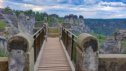 Saxon Switzerland – the name of the German part of the Elbe Mountains located on both banks of the Elbe River, southeast of Dresden.