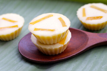 Egg custard with pumpkin dessert