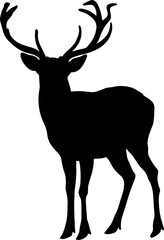 Fototapeta premium reindeer illustration isolated on transparent background. 