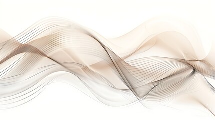 Subtle earth tone spectrum line waves with a minimalistic and elegant style on white