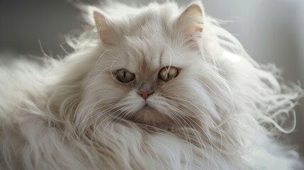 Portrait of A cat with gorgeous hair