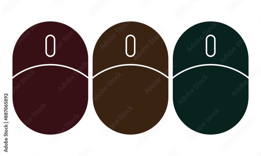 Poster computer mouse icon. computer mouse icon symbol set, computer mouse line icons. vector illustration.
