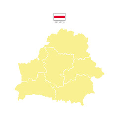 Silhouette and colored (creamy) belarus map vector illustration map Europe