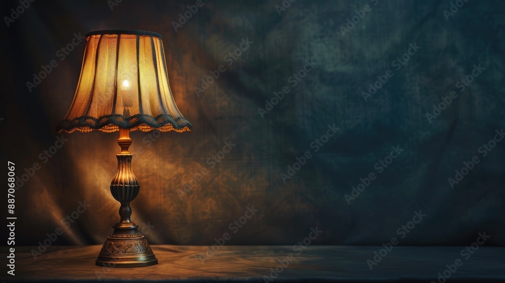 Aufkleber elegant lamp on dark background with empty space