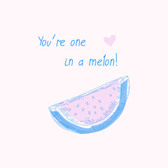 Summer watermelon fun romantic quote 