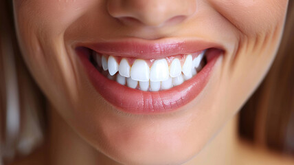 Obraz premium Confident dental patient beams, showcasing her perfect smile.generative ai