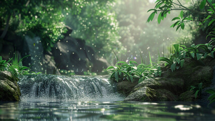 Fototapeta premium waterfall in the forest