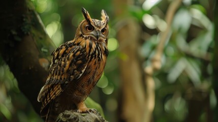 Obraz premium Buffy fish owl at Cimory Dairy Farm Puncak