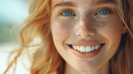 Professional Teeth Whitening. Shot using a Hasselblad camera. Professional color grading.generative ai