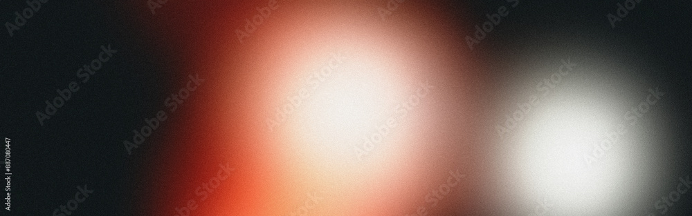 Poster grainy textured abstract background with a red and white gradient on a dark backdrop